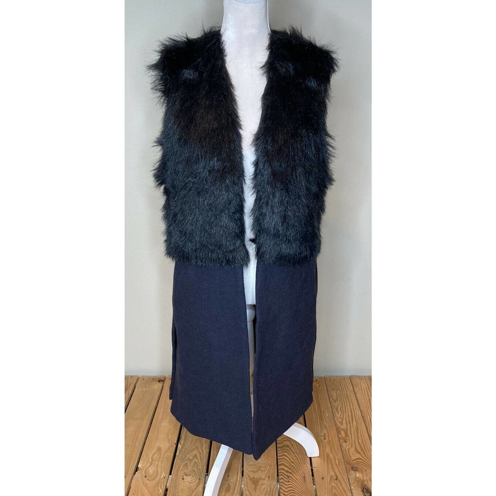 RD STYLE Wool Faux Fur Lined Jacket Vest Small